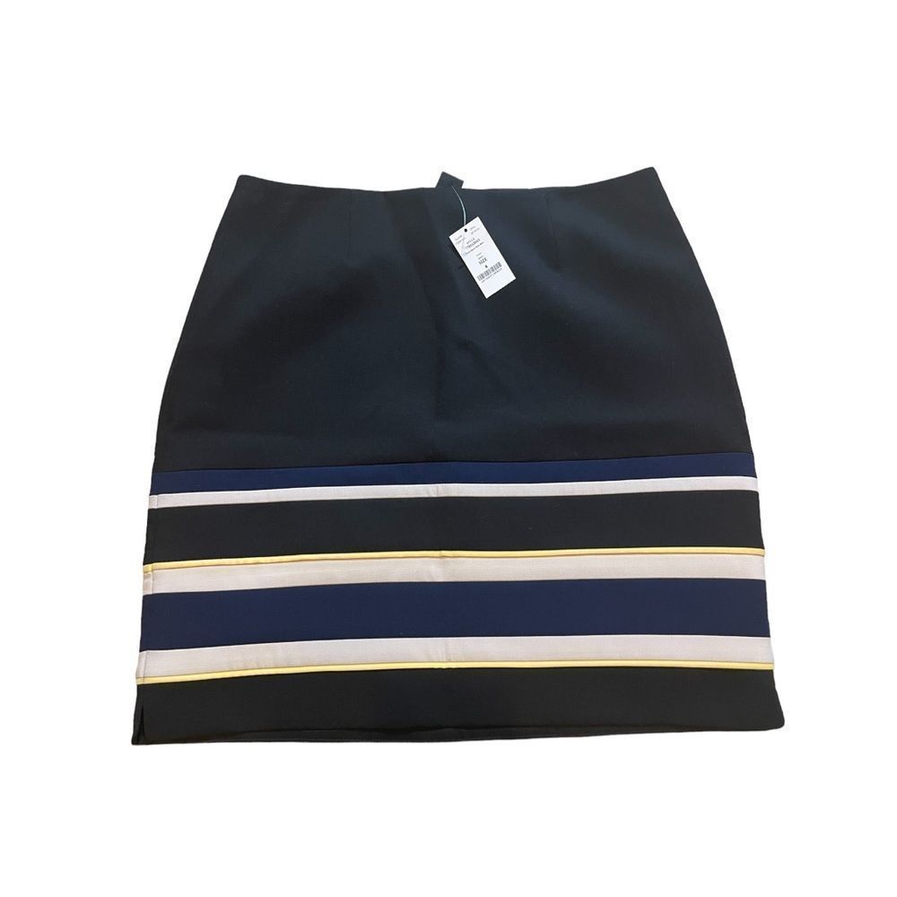 WHBM side zip striped pencil mini skirt NWT